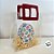 Sacola Transparente PVC com Alça Quadrada de Couro Vinho - 15x15x10cm - 1 unidade - Rizzo - Imagem 4