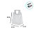Sacola Transparente PVC com Alça Quadrada de Couro Branco - 26x22x12cm - 10 unidades - Rizzo - Imagem 2