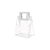 Sacola Transparente PVC com Alça Quadrada de Couro Branco - 15x15x10cm - 10 unidades - Rizzo - Imagem 1