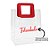 Sacola PVC com Alça Quadrada de Couro Vermelho Personalizado com Nome - 26x22x12cm - 1 unidade - Rizzo - Imagem 3