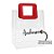 Sacola PVC com Alça Quadrada de Couro Vermelho Personalizado com Nome - 15x15x10cm - 1 unidade - Rizzo - Imagem 1