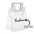 Sacola PVC com Alça Quadrada de Couro Branco Personalizado com Nome - 18x20x10cm - 1 unidade - Rizzo - Imagem 1