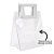 Sacola PVC com Alça Quadrada de Couro Branco Personalizado com Nome - 18x20x10cm - 1 unidade - Rizzo - Imagem 2