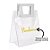 Sacola PVC com Alça Quadrada de Couro Branco Personalizado com Nome - 18x20x10cm - 1 unidade - Rizzo - Imagem 3