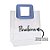 Sacola PVC com Alça Quadrada de Couro Azul Personalizado com Nome - 26x22x12cm - 1 unidade - Rizzo - Imagem 1