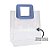 Sacola PVC com Alça Quadrada de Couro Azul Personalizado com Nome - 26x22x12cm - 1 unidade - Rizzo - Imagem 2