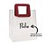 Sacola PVC com Alça Quadrada de Couro Vinho Personalizado com Nome - 26x22x12cm - 1 unidade - Rizzo - Imagem 1