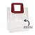 Sacola PVC com Alça Quadrada de Couro Vinho Personalizado com Nome - 26x22x12cm - 1 unidade - Rizzo - Imagem 2