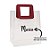 Sacola PVC com Alça Quadrada de Couro Vinho Personalizado com Nome - 20x18x10cm - 1 unidade - Rizzo - Imagem 1