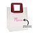 Sacola PVC com Alça Quadrada de Couro Vinho Personalizado com Nome - 20x18x10cm - 1 unidade - Rizzo - Imagem 3