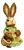 Decoração de Páscoa Coelha de Palha Vestido Verde e Cesto - 34cm - 01 unidade - Rizzo - Imagem 1