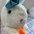 Coelho de Pelúcia Branco Segurando Cenoura com Laço Azul - 25cm - 1 unidade - Rizzo - Imagem 4