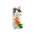 Coelho de Pelúcia Branco Segurando Cenoura com Laço Rosa - 25cm - 1 unidade - Rizzo - Imagem 6