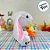 Coelho de Pelúcia Branco Sentado com Cenoura - 23cm - 1 unidade - Rizzo - Imagem 2