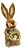 Decoração de Páscoa Coelha de Palha Vestido Xadrez com Cesto - 34cm - 01 unidade - Rizzo - Imagem 1