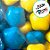 Pastilhas Confeitadas Sabor Chocolate Coloreti Star Amarelo e Azul - 500g - 1 unidade - Rizzo - Imagem 2