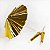 Palito para decoração Guarda Chuva Dourado - 12 unidades - 10 cm - Rizzo - Imagem 1