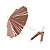 Palito para decoração Guarda Chuva Rose Gold- 12 unidades - 10 cm - Rizzo - Imagem 1