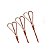 Palito em Bambu para petiscos Vermelho - 20 unidades - 12 cm - Rizzo - Imagem 1
