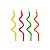 Vela Espiral Neon - 18 unidades - Rizzo - Imagem 1