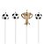 Vela Taça de Futebol Dourada - 4 unidades - Rizzo - Imagem 2