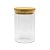 Pote de Vidro Hermético com Tampa de Bambu - 11x7cm - 250ml - 1 unidade - Rizzo - Imagem 5