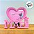 Porta Retrato Rosa Com Moldura de Coração - Mãe como é Grande o Meu Amor por Você - 18x21cm - 1 unidade - Rizzo - Imagem 1