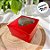 Caixa Para Doce Com Visor De Coração - 5,5x5x3cm - Vermelho Texturizado - 10 unidades - Assk - Rizzo - Imagem 1