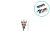 Kit Cone Com Etiqueta - Borboleta - 10x15cm - 50 unidades - Cromus - Rizzo - Imagem 4