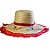 Chapéu de Palha De Renda Com Trança Loira - Vermelho - 34cm - 1 unidade - Rizzo - Imagem 5
