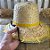 Chapéu de Palha De Renda Com Trança Preta - Amarelo - 34cm - 1 unidade - Rizzo - Imagem 3