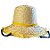 Chapéu de Palha De Renda Com Trança Preta - Amarelo - 34cm - 1 unidade - Rizzo - Imagem 5