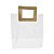 Sacola Transparente PVC Com Alça Retangular Couro Bege - 25x22x12cm - 1 unidade - Cromus - Rizzo - Imagem 1