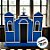 Igreja em MDF De Festa Junina - Azul - 21x20cm - 1 unidade - Rizzo - Imagem 1
