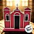 Igreja em MDF De Festa Junina - Vermelho - 21x20cm - 1 unidade - Rizzo - Imagem 1