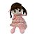 Boneca De Pelúcia Com Vestido Xadrez - Rosa - 35cm - 1 unidade - Rizzo - Imagem 3