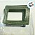 Sacola Transparente PVC Personalize Logo Preta com Alça Quadrada de Couro Verde Musgo - 15x15x10cm - 1 unidade - Rizzo - Imagem 3