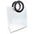 Sacola Transparente Fosca PVC com Alça Redonda de Couro Preto - 32x26x14,5cm - 12 unidades - Rizzo - Imagem 2