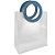 Sacola Transparente Fosca PVC com Alça Redonda de Couro Azul - 32x26x14,5cm - 12 unidades - Rizzo - Imagem 2