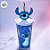Copo de Plástico com Tampa e Canudo Pin Stitch - 500ml  - 1 unidade - Disney Original - Rizzo - Imagem 1
