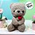Urso De Pelúcia Com Flor - Bege - 27cm - 1 unidade - Rizzo - Imagem 1