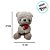 Urso De Pelúcia Com Flor - Bege - 27cm - 1 unidade - Rizzo - Imagem 2