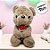 Urso De Pelúcia Com Flor - Marrom - 27cm - 1 unidade - Rizzo - Imagem 1