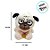 Cachorro Pug De Pelúcia " Zangado " - Branco - 19cm - 1 unidade - Rizzo - Imagem 2