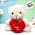 Urso De Pelúcia Com Coração "I love you" - Creme - 21cm - 1 unidade - Rizzo - Imagem 1