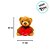 Urso De Pelúcia Com Coração "I love you" - Marrom - 21cm - 1 unidade - Rizzo - Imagem 2