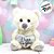 Urso De Pelúcia "I love you" - Branco - 20cm - 1 unidade - Rizzo - Imagem 1