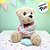 Urso De Pelúcia " Sou Louco Por Você " -  Bege - 19cm - 1 unidade - Rizzo - Imagem 1