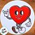 Adesivo Redondo Coração Vintage - 3x3cm - 30 unidades - Stickr - Rizzo - Imagem 2