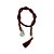 Cordão Decorativo Com Pompom E Pingente Pião - Marsala Com Ouro - 33,5cm - 1 unidade - Rizzo - Imagem 1